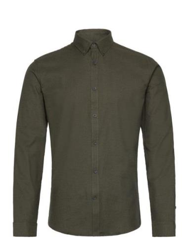 Mouliné Stretch Shirt L/S Khaki Lindbergh