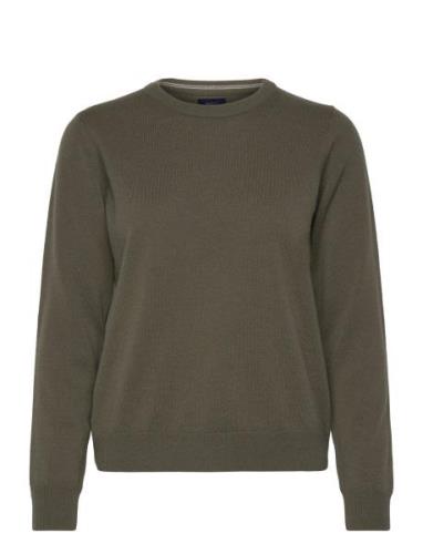 Superfine Lambswool C-Neck Khaki GANT