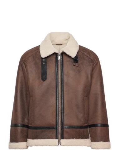 Faux Shearling Jacket Brown Lindbergh