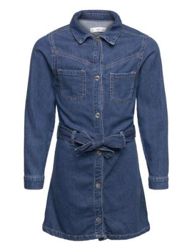 Denim Shirt Dress Blue Mango