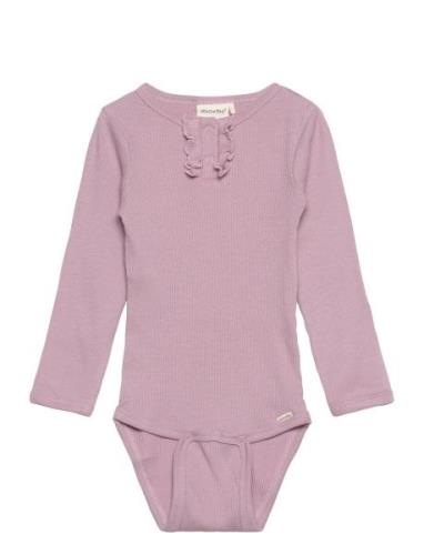 Body Ls Rib Purple Minymo