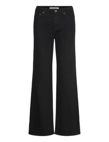 Srwilla Midwaist Wide Jeans Black Soft Rebels