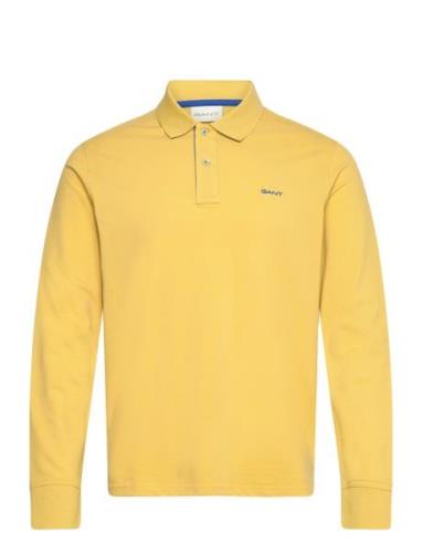 Reg Contrast Pique Ls Polo Yellow GANT