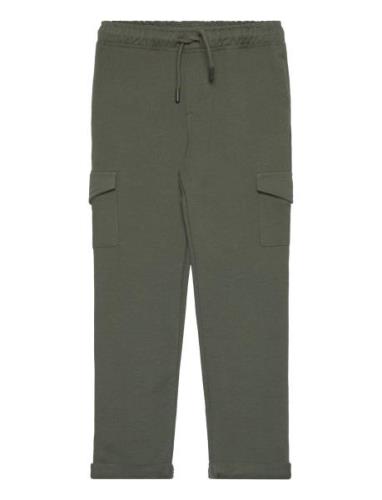 Cotton Jogger Cargo Pants Green Mango