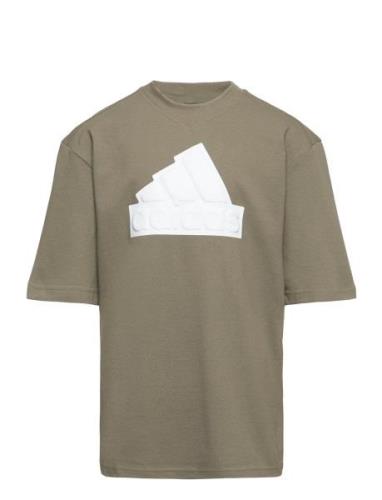 U Fi Logo T Khaki Adidas Sportswear