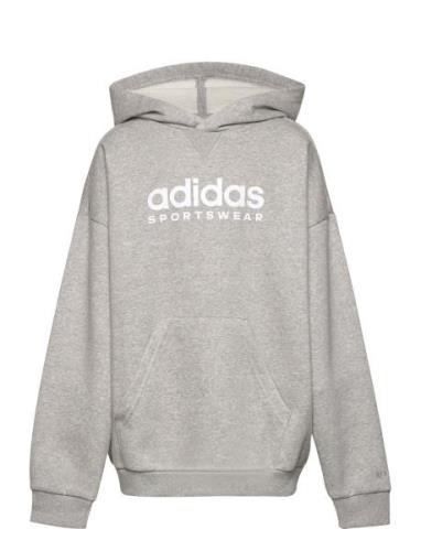 Fleece Hoodie Kids Grey Adidas Sportswear