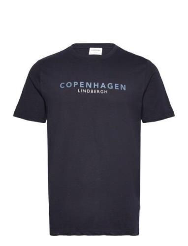 Copenhagen Print Tee S/S Navy Lindbergh