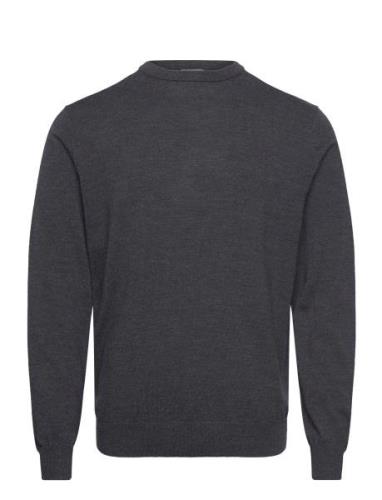 100 % Merino Crew Neck Knit Grey Lindbergh