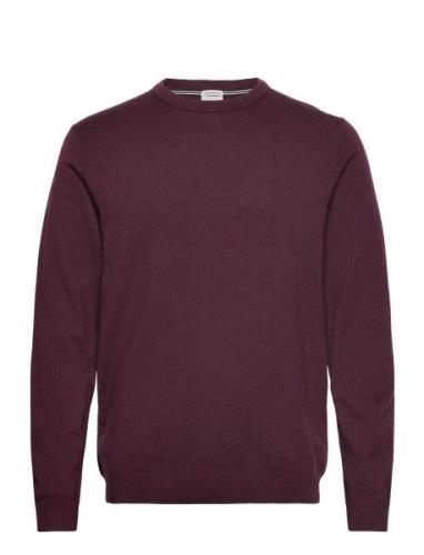 100 % Merino Crew Neck Knit Burgundy Lindbergh