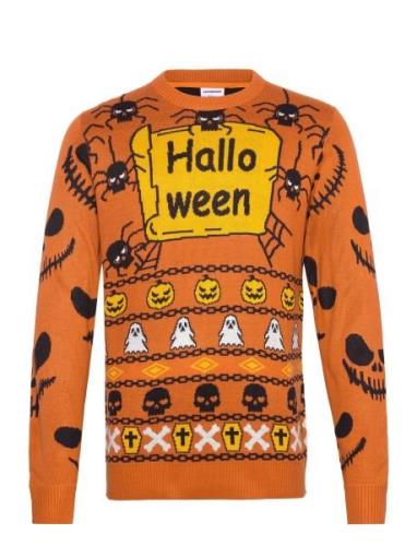 Halloween Spider O-Neck Sweat Orange Lindbergh