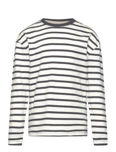 Striped Long Sleeves T-Shirt White Mango