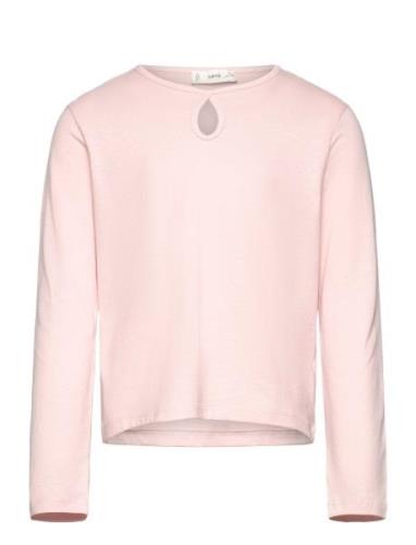 Long Sleeve Cotton T-Shirt Pink Mango