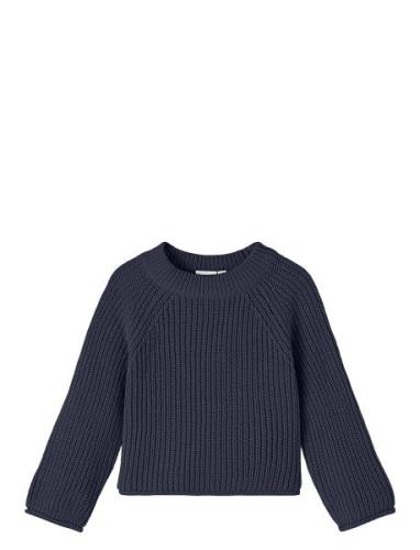 Nmfvenja Ls Loose Short Knit Navy Name It