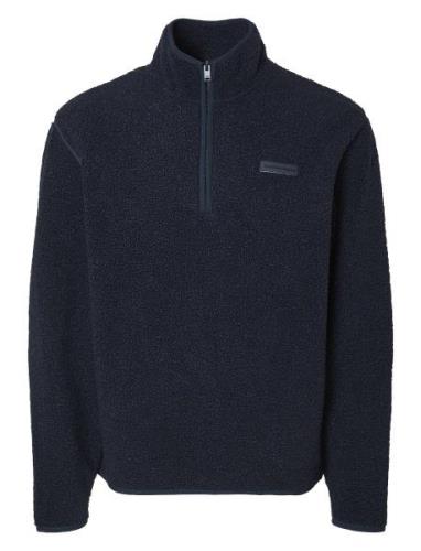 Slhstorm Fleece High Neck Sweat Navy Selected Homme