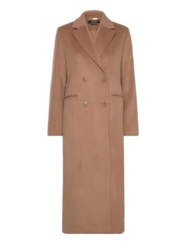 Double-Breasted Wool-Blend Coat Brown Lauren Ralph Lauren