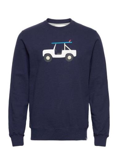 Regular Fit Crewneck Sweatshirt With Application Blue Revolution