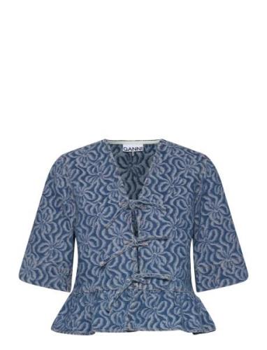 Jacquard Denim Blue Ganni