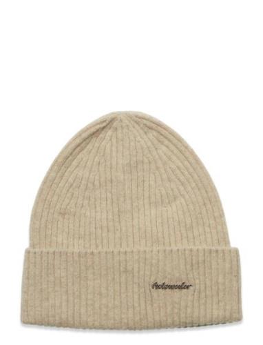 Lambswool Rib Beanie Beige HOLZWEILER