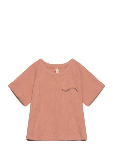 Nilo Waffle T-Shirt Pink Liewood