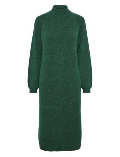 Yasbalis Ls Funnel Knit Dress S. Noos Green YAS