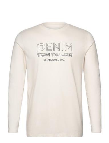 Printed Longsleeve Cream Tom Tailor