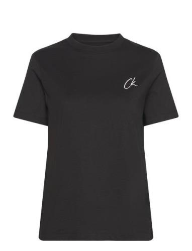 Embroidered Ck Regular Tee Black Calvin Klein Jeans