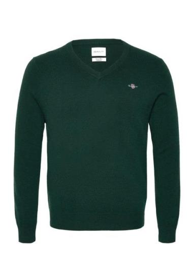 Extrafine Lambswool V-Neck Green GANT