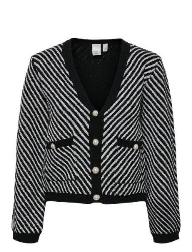 Yascharla Ls Sequin Knit Cardigan Black YAS