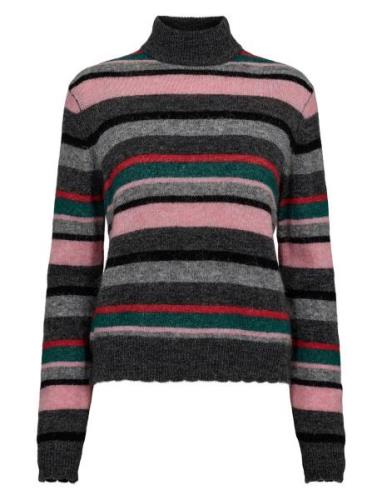 Nuriette Stripe Highneck Pullover Patterned Nümph