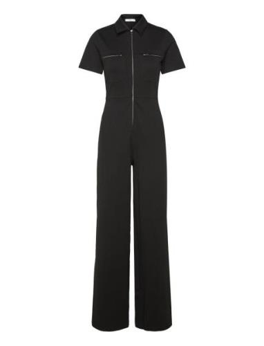 Long Chest-Pocket Jumpsuit Black Mango