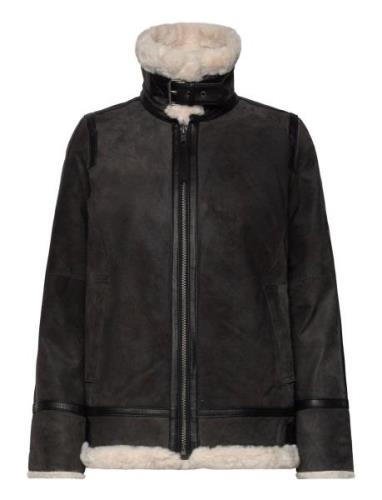 Lydia Shearling Jacket Black Jofama