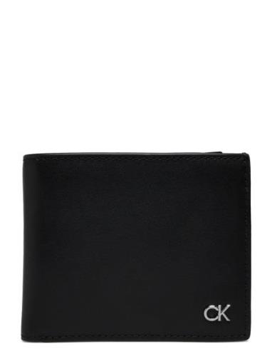 Metal Ck Bifold 5Cc W/Coin Black Calvin Klein