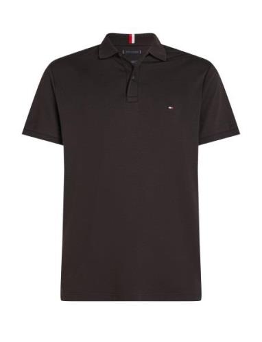 Liquid Cotton Essential Reg Polo Black Tommy Hilfiger