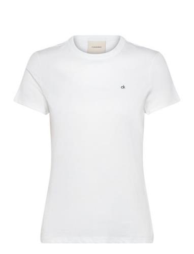 Ck Emb Graphic Slim T-Shirt White Calvin Klein