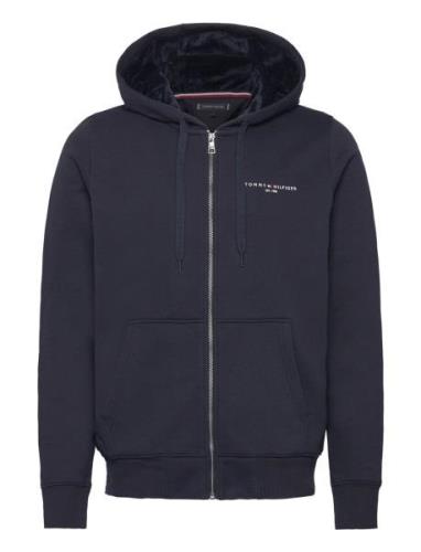 Tommy Logo Fur Lined Hoody Navy Tommy Hilfiger