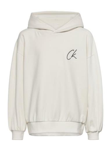 Ck Signage Comfort Hoodie White Calvin Klein