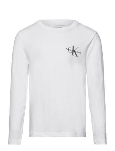 Chest Monologo Ls T-Shirt White Calvin Klein