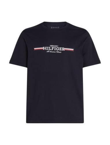 Hilfiger Chest Stripe Tee Navy Tommy Hilfiger