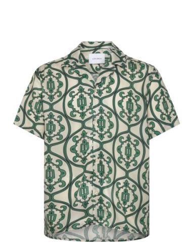 Ornament Aop Ss Shirt Green Les Deux