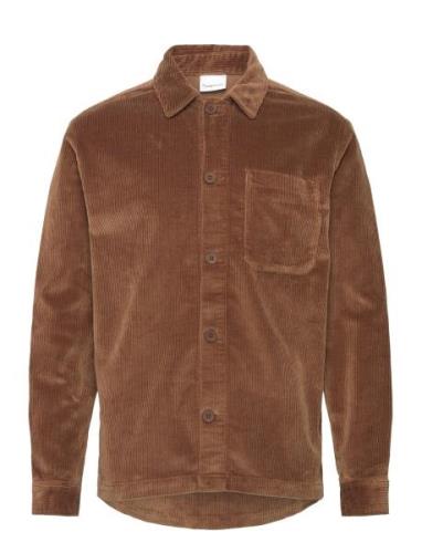 Stretched 8-Wales Corduroy Overshir Brown Knowledge Cotton Apparel