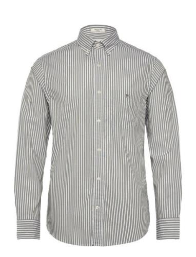 Reg Classic Poplin Stripe Shirt Green GANT