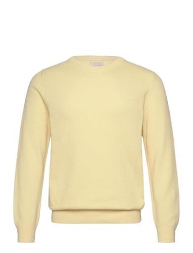 Cotton Pique C-Neck Yellow GANT