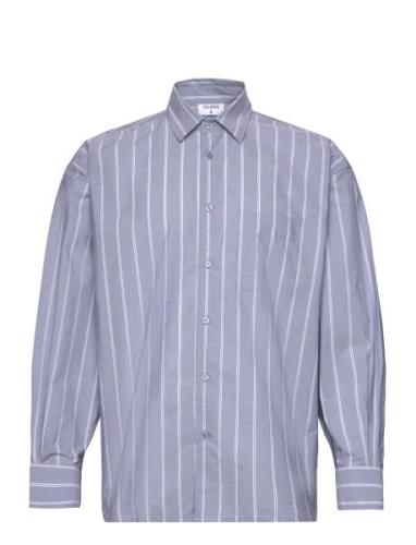 Striped Cotton Poplin Shirt Blue Filippa K