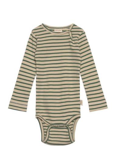 Body L/S Modal Striped Green Petit Piao