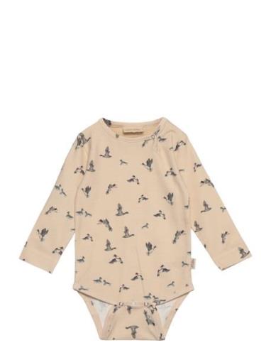 Body L/S Printed Beige Petit Piao