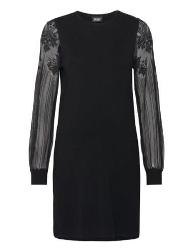 Olmviktoria L/S Lace Dress Ex Knt Black Only Maternity