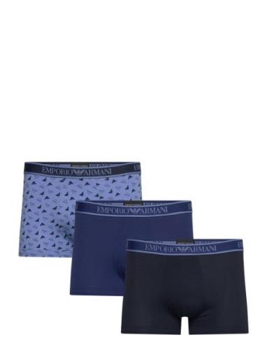 Men's Knit 3-Pack Trunk Blue Emporio Armani