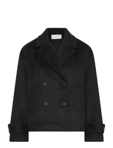 Renate Short Wool Blend Jacket Black Bubbleroom