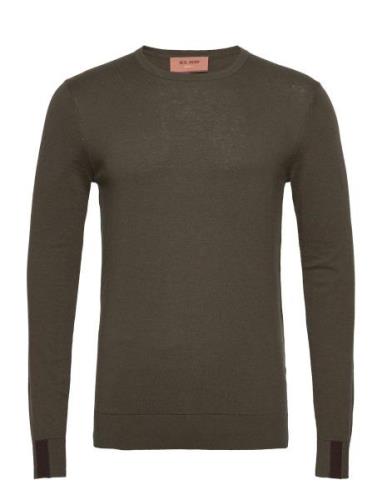 Adam Supima O-Neck Knit Khaki Mos Mosh Gallery