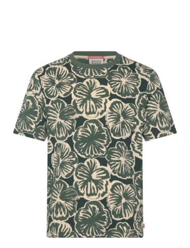 Big All Over Print T-Shirt Green Scotch & Soda